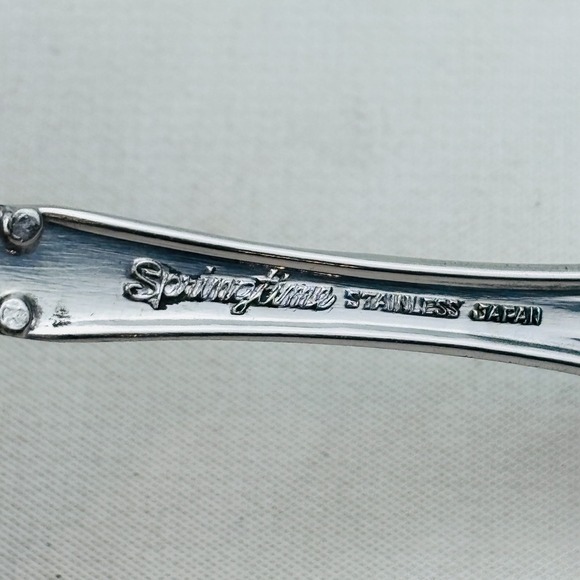 Vintage Springtime Gravy Ladle Stainless Steel Tableware Japan Box Old Stock - Picture 6 of 7